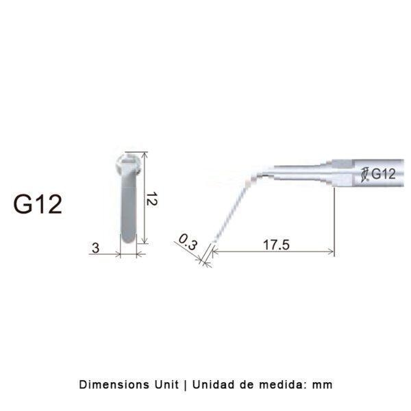 Punta ultrasonidos Woodpecker G12, compatible EMS | Profilaxis - Imagen 2