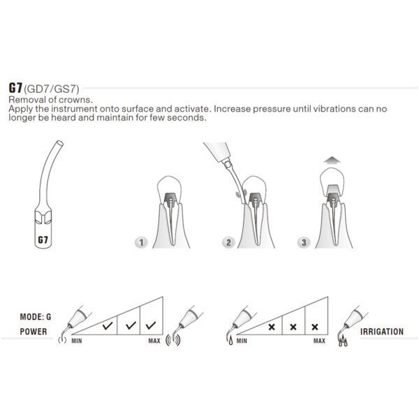 Punta ultrasonidos Woodpecker G7 compatible EMS | Profilaxis - Imagen 3