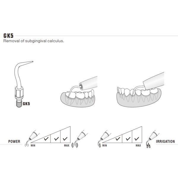 Punta GK5 para scaler neumático ECO S2, compatible con KaVo Sonicflex | Profilaxis - Imagen 3