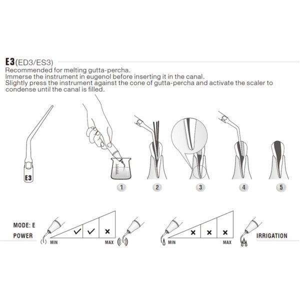 Punta ultrasonidos Woodpecker E3 compatible EMS | Endo - Imagen 2