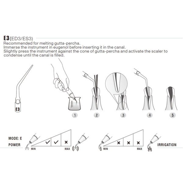 Punta ultrasonidos Woodpecker ED3 compatible Satelec | Endo - Imagen 2