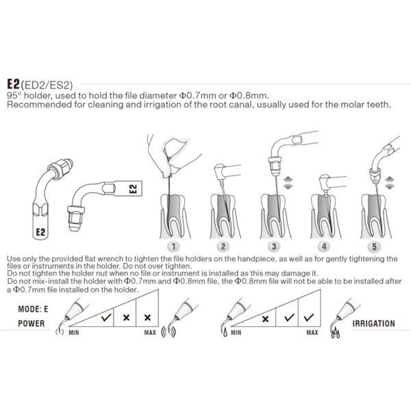 Punta Endochuck ultrasonidos Woodpecker ES2 compatible SIRONA | Endo - Imagen 2