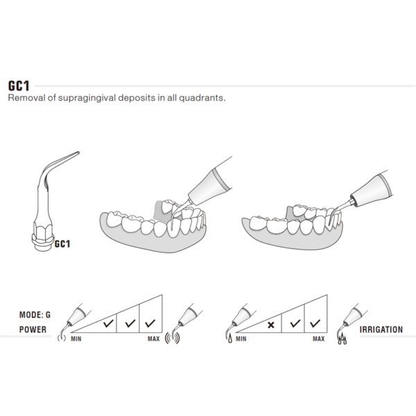 Punta ultrasonidos Woodpecker GC1 compatible KaVo | Profilaxis - Imagen 2