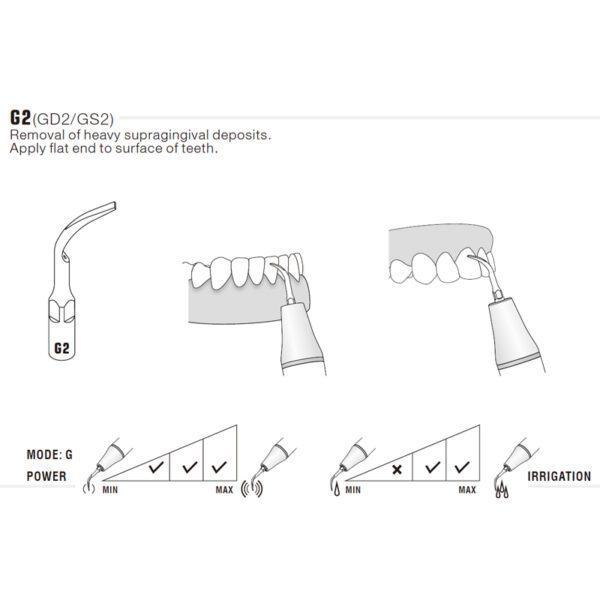 Punta ultrasonidos Woodpecker GD2 compatible Satelec | Profilaxis - Imagen 2