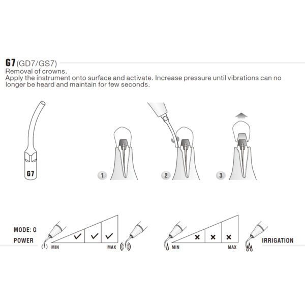 Punta ultrasonidos Woodpecker GD7 compatible Satelec | Profilaxis - Imagen 3