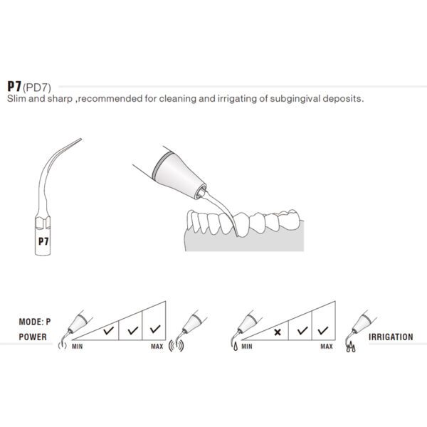 Punta ultrasonidos Woodpecker PD7 compatible Satelec | Perio - Imagen 3