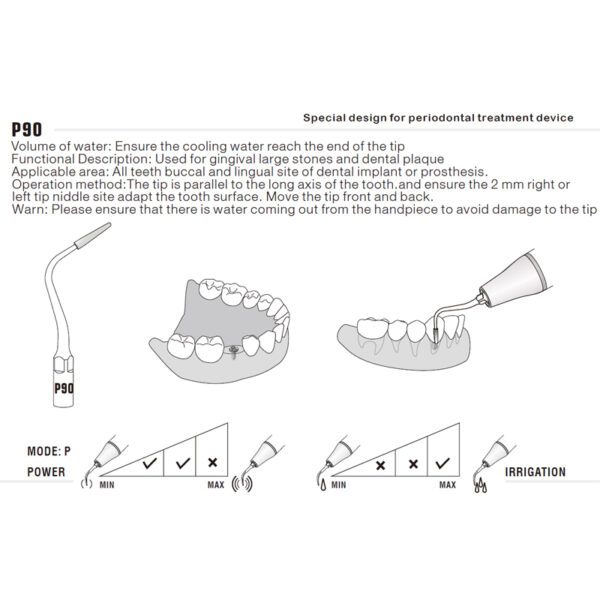 Punta ultrasonidos Woodpecker PD90 compatible Satelec | Implantes - Imagen 4