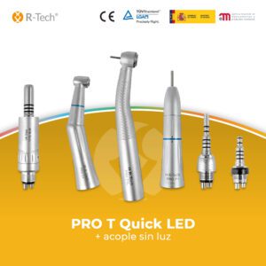 Kit de instrumental rotatorio para estudiantes Pro T Quick led + Acople sin luz - R-Tech®