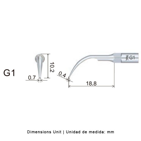 Punta ultrasonidos Woodpecker G1 compatible EMS | Profilaxis - Imagen 2