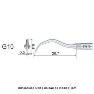 Punta ultrasonidos Woodpecker G10 compatible EMS | Profilaxis