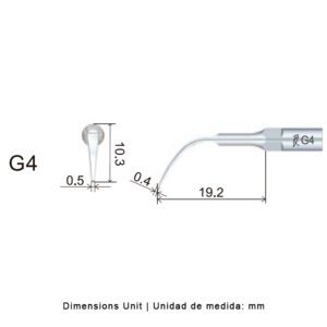 Punta ultrasonidos Woodpecker G4 compatible EMS | Profilaxis