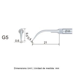 Punta ultrasonidos Woodpecker G5 compatible EMS | Profilaxis