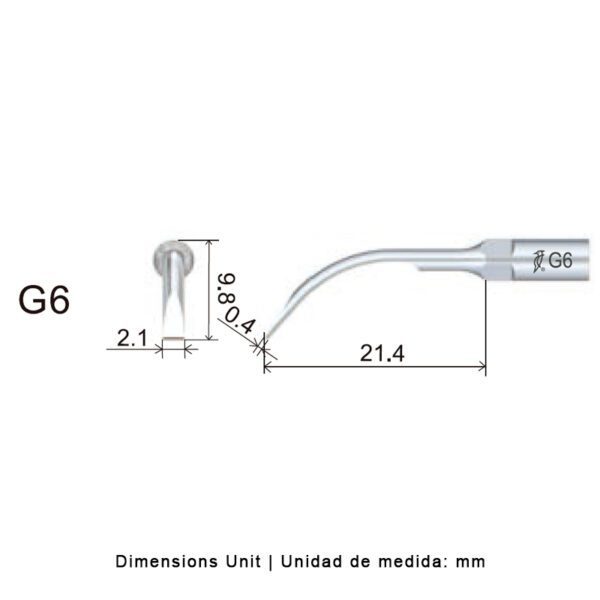 Punta ultrasonidos Woodpecker G6 compatible EMS | Profilaxis