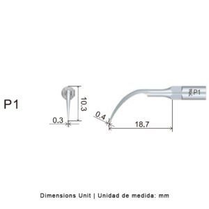 Punta ultrasonidos Woodpecker P1 compatible EMS | Perio