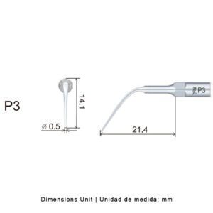 Punta ultrasonidos Woodpecker P3 compatible EMS | Perio
