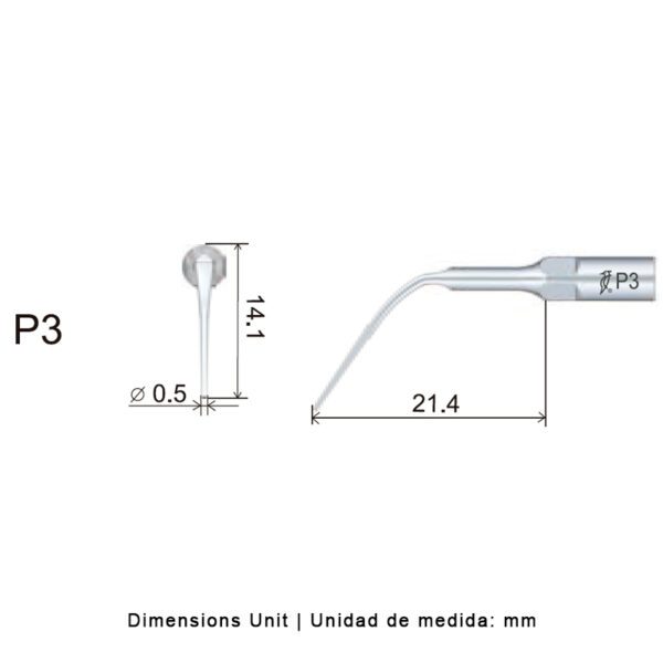 Punta ultrasonidos Woodpecker P3 compatible EMS | Perio