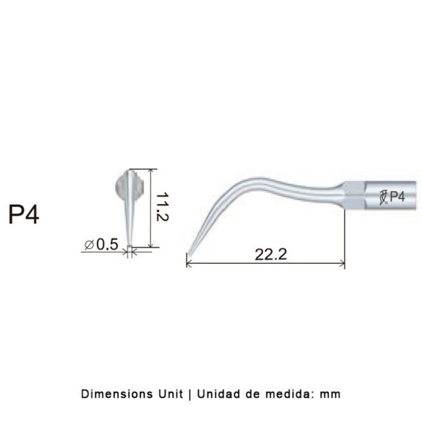 Punta ultrasonidos Woodpecker P4 compatible EMS | Perio