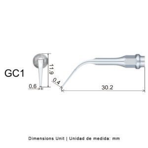 Punta ultrasonidos Woodpecker GC1 compatible KaVo | Profilaxis