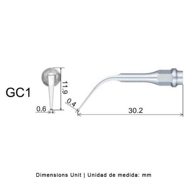Punta ultrasonidos Woodpecker GC1 compatible KaVo | Profilaxis