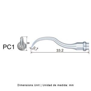 Punta ultrasonidos Woodpecker PC1 compatible KaVo | Perio