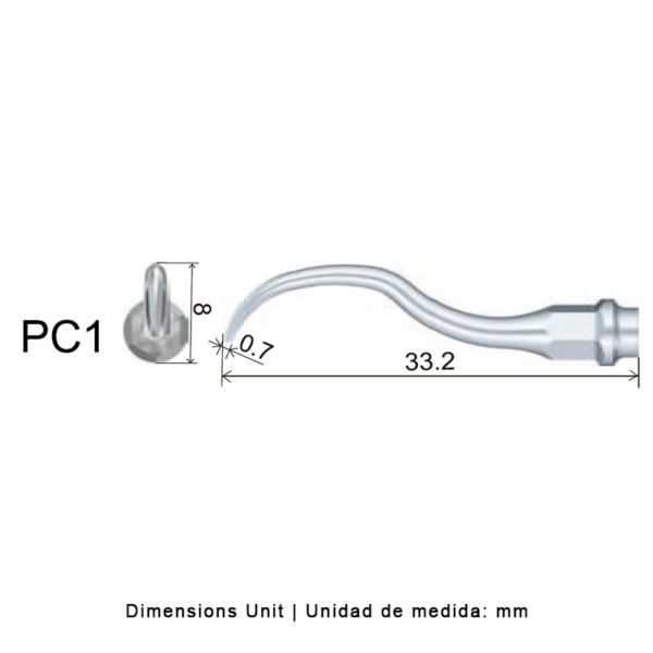 Punta ultrasonidos Woodpecker PC1 compatible KaVo | Perio