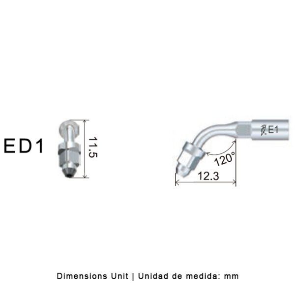 Punta Endochuck ultrasonidos Woodpecker ED1 compatible Satelec | Endo, Endochuck - Imagen 2