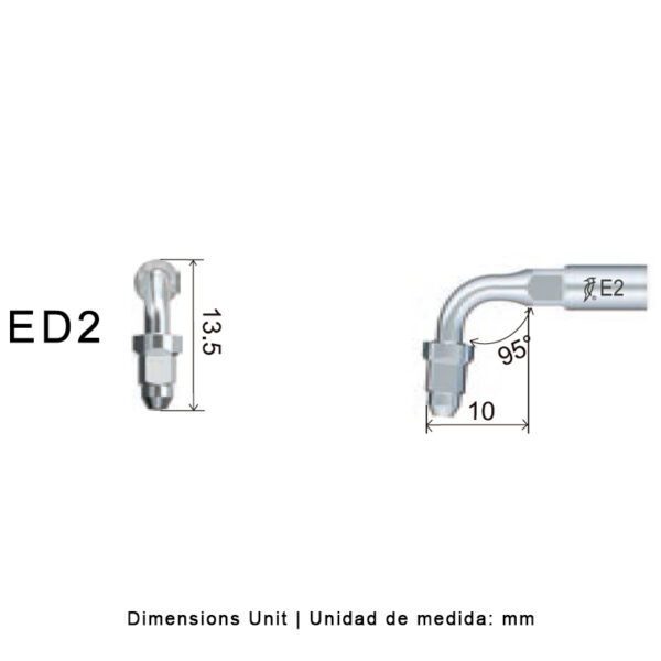 Punta Endochuck ultrasonidos Woodpecker ED2 compatible Satelec | Endo, Endochuck - Imagen 2
