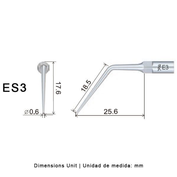 Punta ultrasonidos Woodpecker ES3D compatible SIRONA | Endo Diamantada - Imagen 2