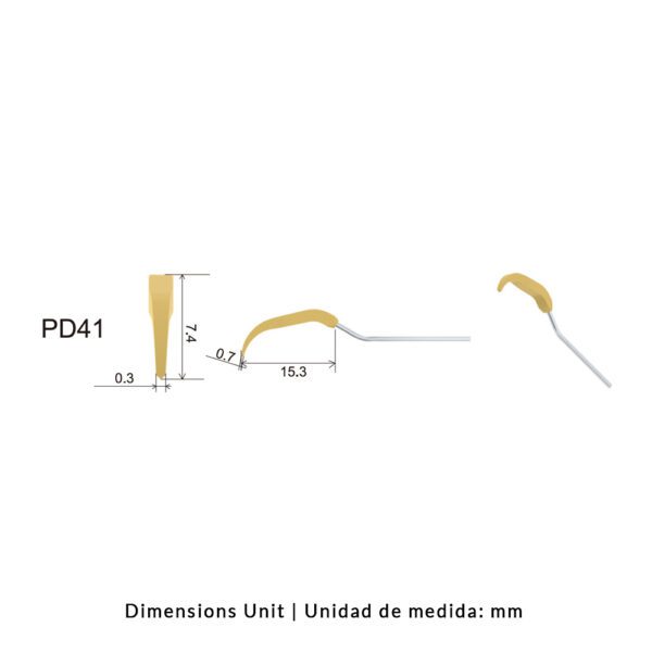 Punta ultrasonidos Woodpecker PD41 Peek compatible Satelec | Profilaxis implantes - Imagen 2