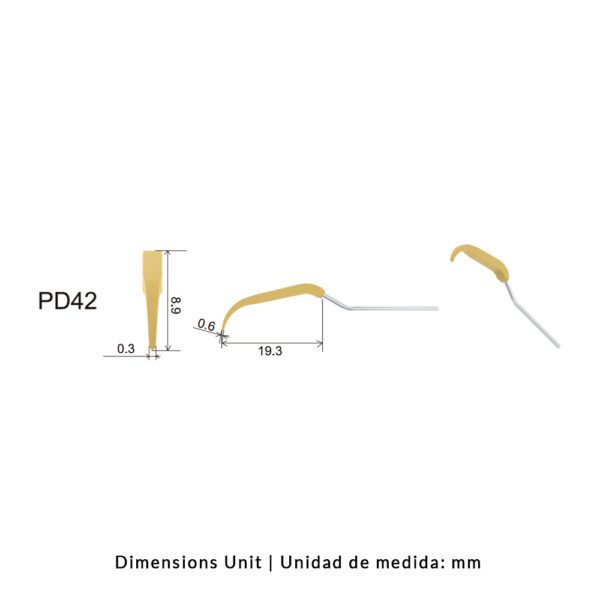 Punta ultrasonidos Woodpecker PD42 Peek compatible Satelec | Profilaxis implantes - Imagen 2