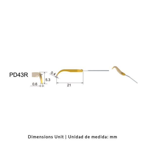 Punta ultrasonidos Woodpecker PD43R Peek compatible Satelec | Profilaxis implantes - Imagen 3
