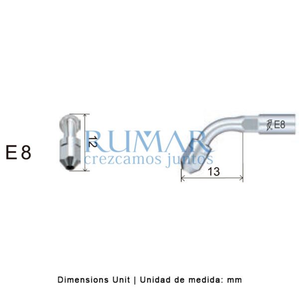 Punta ultrasonidos Woodpecker DTE ED16 compatible SATELEC | Endo - Imagen 2