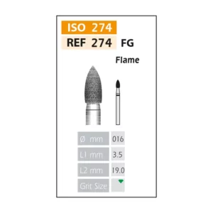 Fresas Diamante FG ISO 274-314-534-016 Verde Bader