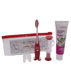 Estuche de Cepillo Dental Infantil con Reloj de Arena y Pasta Bader