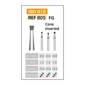 Fresas Diamante FG ISO 805-314-524-012 Azul/Transparente Bader