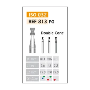 Fresas Diamante FG ISO 813-314-524-014 Azul/Transparente Bader