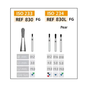 Fresas Diamante FG ISO 830-314-534-012 Verde Bader