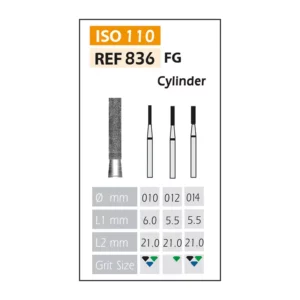 Fresas Diamante FG ISO 836-314-544-010 Negro Bader