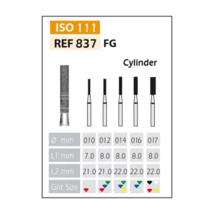 Fresas Diamante FG ISO 837-314-514-010 Rojo Bader