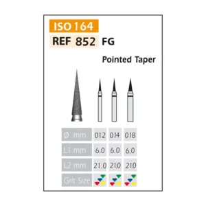 Fresas Diamante FG ISO 852-314-514-014 Rojo Bader