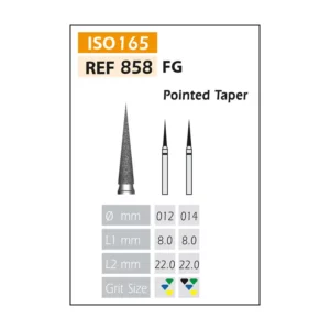 Fresas Diamante FG ISO 858-314-504-014 Amarillo Bader