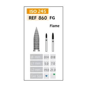 Fresas Diamante FG ISO 860-314-524-014 Azul/Transparente Bader