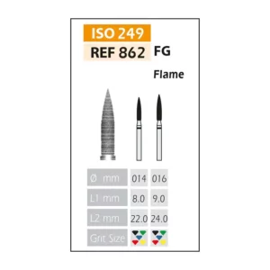 Fresas Diamante FG ISO 862-314-524-014 Azul/Transparente Bader