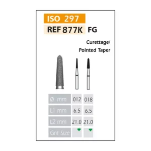 Fresas Diamante FG ISO 877K-314-534-012 Verde Bader