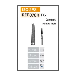 Fresas Diamante FG ISO 878K-314-524-018 Azul/Transparente Bader