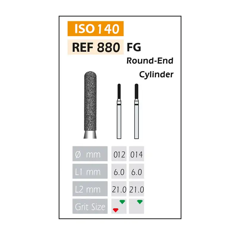 Fresas Diamante FG ISO 880-314-514-012 Rojo Bader