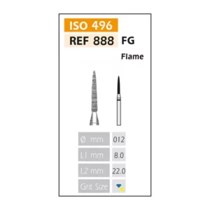 Fresas Diamante FG ISO 888-314-524-012 Azul/Transparente Bader