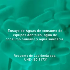 Análisis de Legionella en Agua para Equipos Dentales Bader