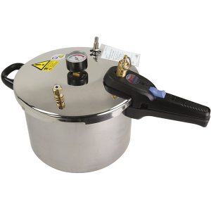 OLLA POLIMERIZADORA NEUMATICA - 6 L - ACERO INOX. DOBLE VALVULA SEGURIDAD