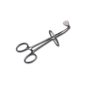 PINZA MOSQUITO CON ARO PARA CERAMICA CURVA